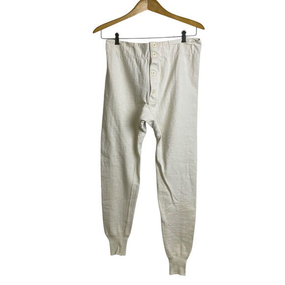 Vtg French Armee Long Johns Military Button Up Pants WW2 J Flament & Fils - Picture 1 of 8